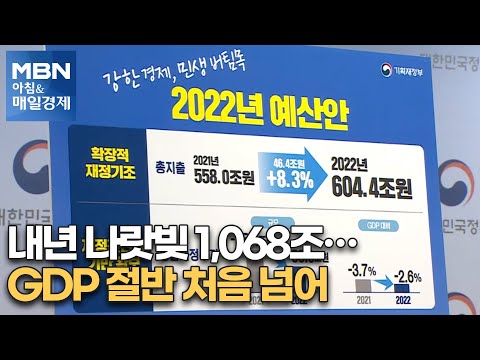 신문브리핑1 &amp;quot;내년 나랏빚 1,068조…GDP 절반 처음 넘어&amp;quot;외 주요기사 [아침&amp;amp;매일경제]