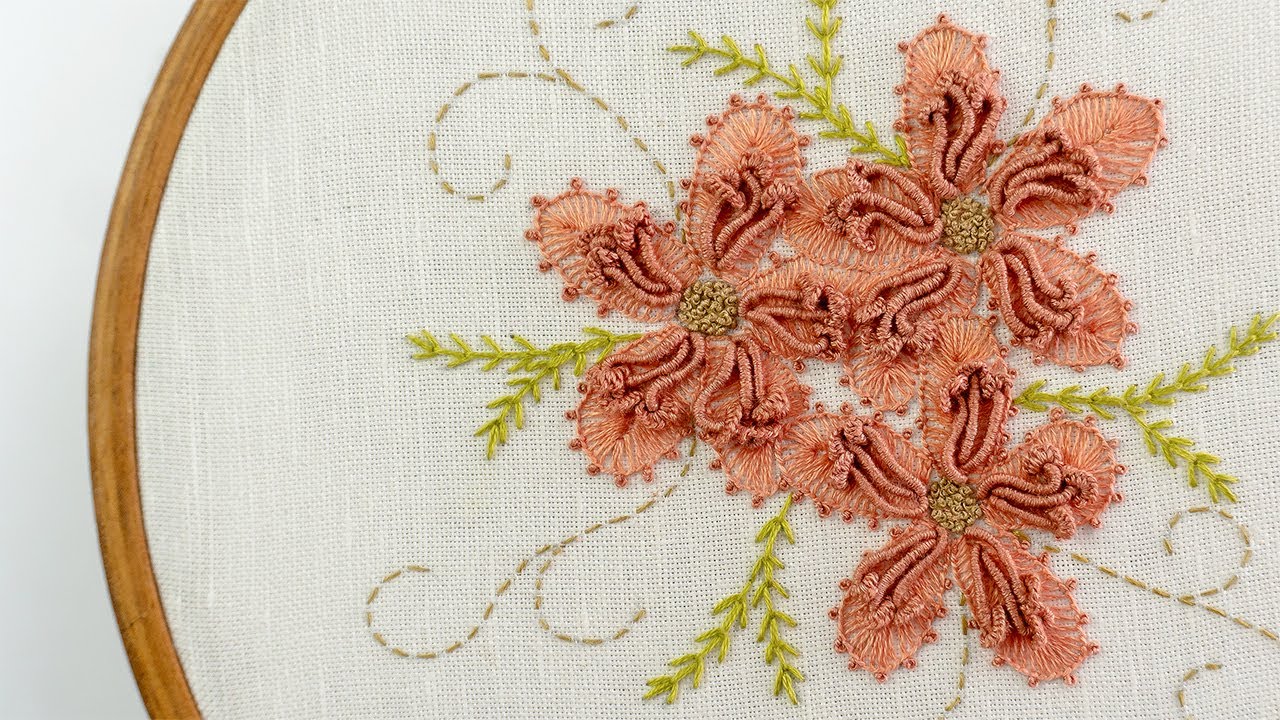 Beautiful Way to Stitch Hand Embroidery Flowers by DIY Stitching YouTube