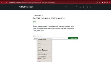Accepting a GitHub classroom group assignment