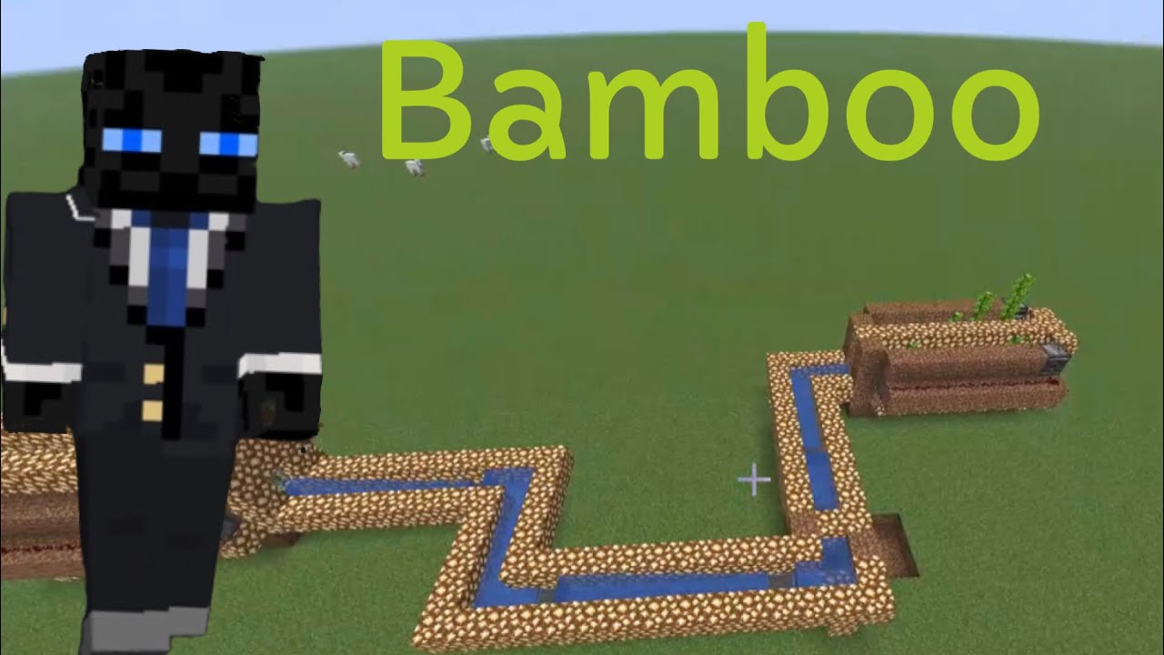 How to make a Automatic bamboo farm #minecraft - YouTube