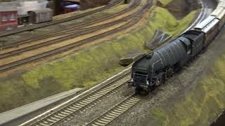 B.M.Rly.S: The HORNBY (R30352SS💨) LNER Class W1 4-6-4 No.10000, is running on OO Gauge Layout. [V14]