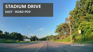 Stadium Drive Eastbound near Kalamazoo, Michigan | Evening Driving POV