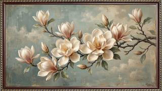 Magnolia Frame TV Wallpaper 🌿 Elegant Floral Wall Art | Luxury Home Decor & DIY TV Art screenshot 5