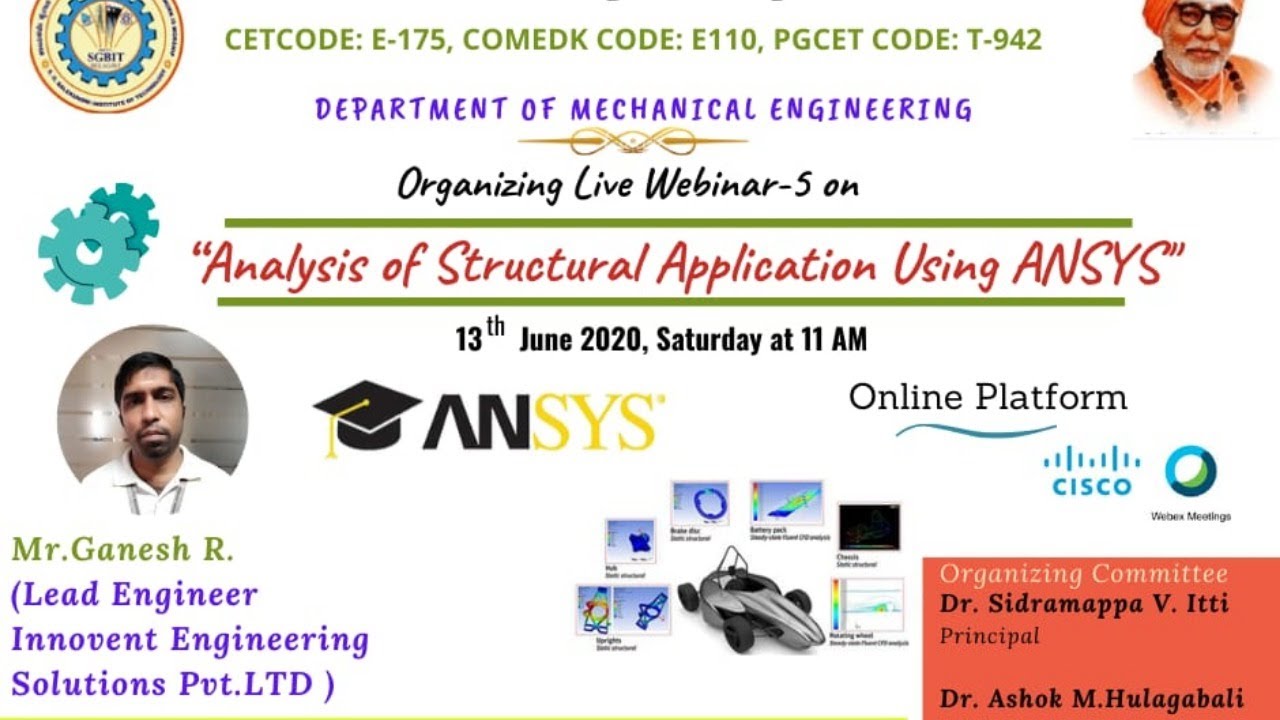 Webinar-5 on "Analysis of Structural Application Using ANSYS" - YouTube