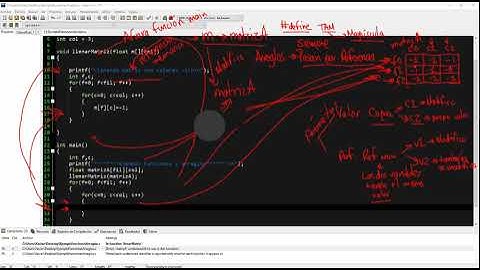 Paso de arreglos (matrices) como parámetros, funciones lenguaje C