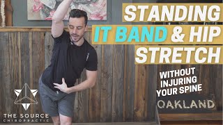 How to Stretch TFL and IT Band (Standing Cross Over Stretch)