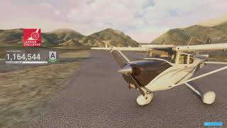 Microsoft Flight Simulator - 1.1 million points, landing challenge at Kingston Nevada, N15, USA,