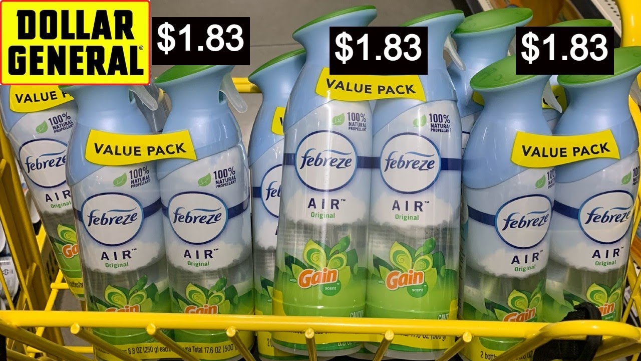 Dollar General **1.83 FEBREZE GAIN SPRAYS** YouTube