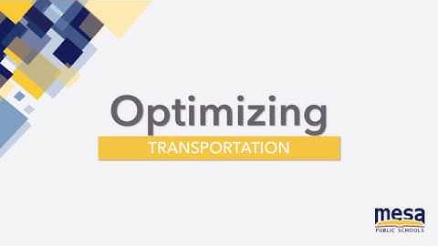 Optimizing Transportation