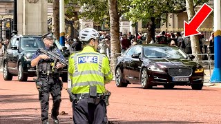 LOW-KEY DISCREET ROYAL MOTORCADE ARRIVES AT CLARENCE HOUSE, WHO IS IT?