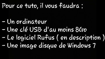Tuto :Créé une clé USB bootable Windows 7