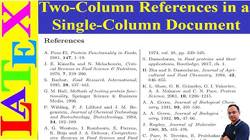 Two-Column References in a Single-Column Document (LaTeX Tips/Solution-49)