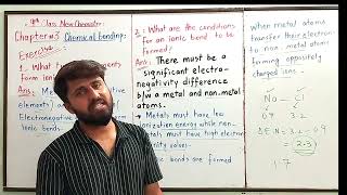 Exercise|Type of elements form ionic bonds|Conditions for an ionic bond to be formed|Chp#3|Lec#4|