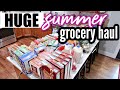 HUGE GROCERY HAUL FOR SUMMER | BIG FAMILY FOOD ON A BUDGET | FRUGAL FIT MOM