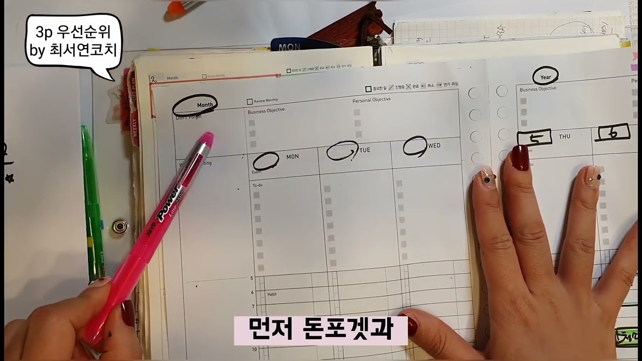 일 잘하는 사람들의 비밀, 3P 바인더 우선순위 컬러 체크법