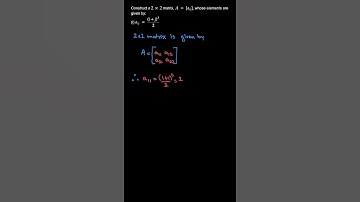 Construct a 2 × 2 matrix, A = [a ij], whose elements are  Mathematics Part, Class 12, Ex. 3.1, Q.4