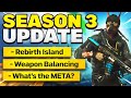 Warzone season 3 update rebirth island weapon balancing whats the meta and more