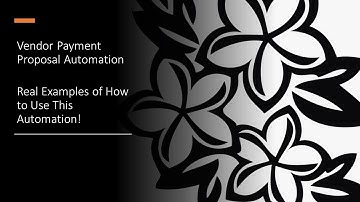 Vendor Payment Proposal Automation   The Real Deal!