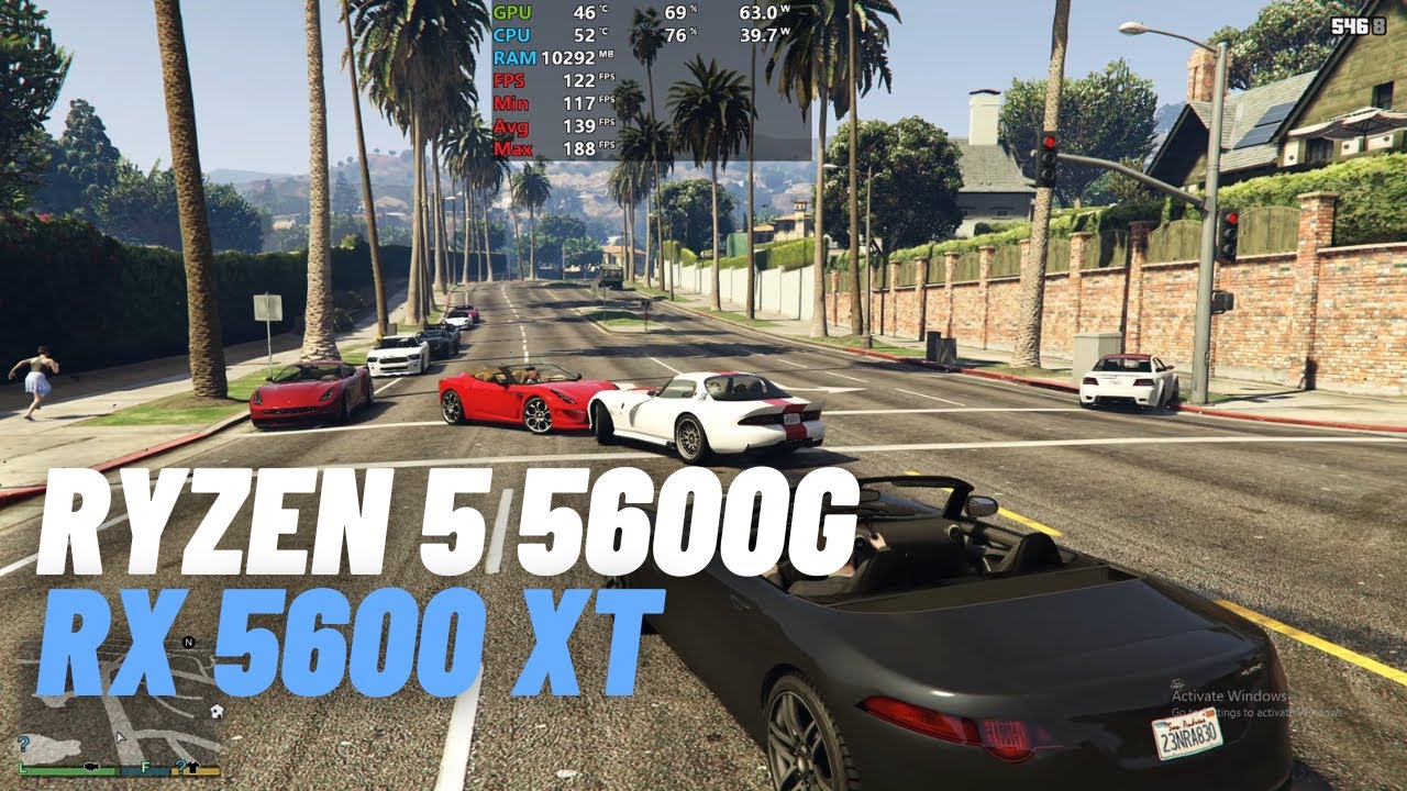 Ryzen 5 5600G RX 5600 XT - GTA V - YouTube
