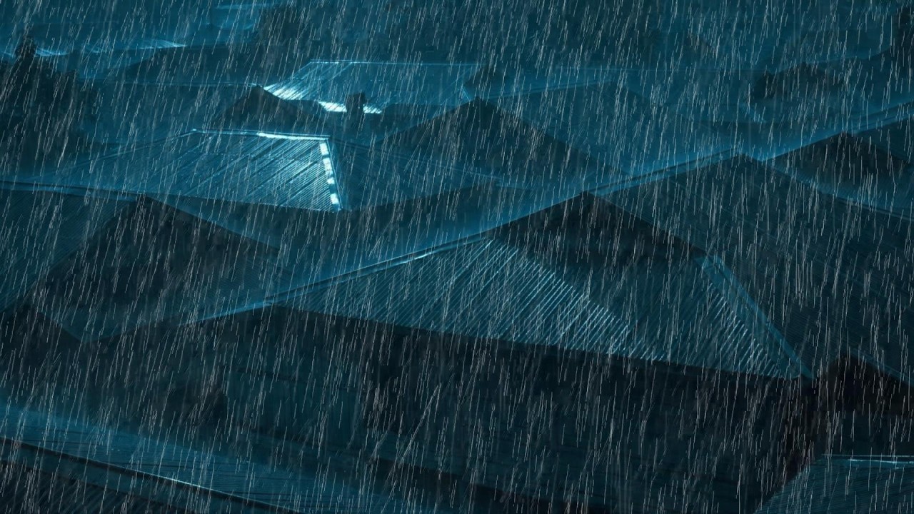 No Ads Rain Sounds for Sleeping - ASMR Endless Heavy Rain On Tin Roof for Insomnia Relief