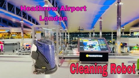 Cleaning Robot Automated Vacuum in Heathrow Airport London