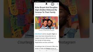Kobe Bryant and daughter Gigi's bodies released by coroner to their family 😔