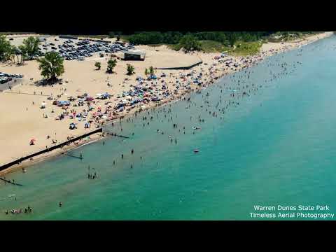 4k Aerial Tour Of Warren Dunes State Park Must See Pure Michigan Drone Footage Youtube