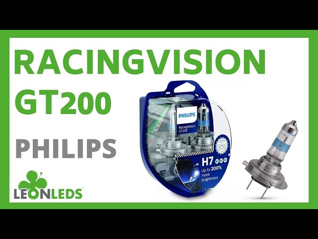 ✓ Bombillas racingvision GT200 de Philips, ¡+ de 200% de luz! 