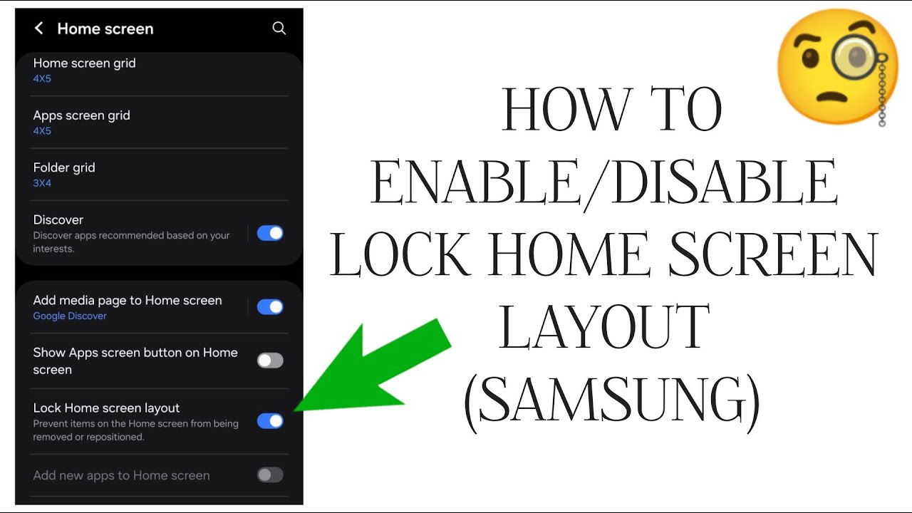 How To "Enable/Disable Lock Home Screen Layout (Samsung)" || Tech Issues Solutions