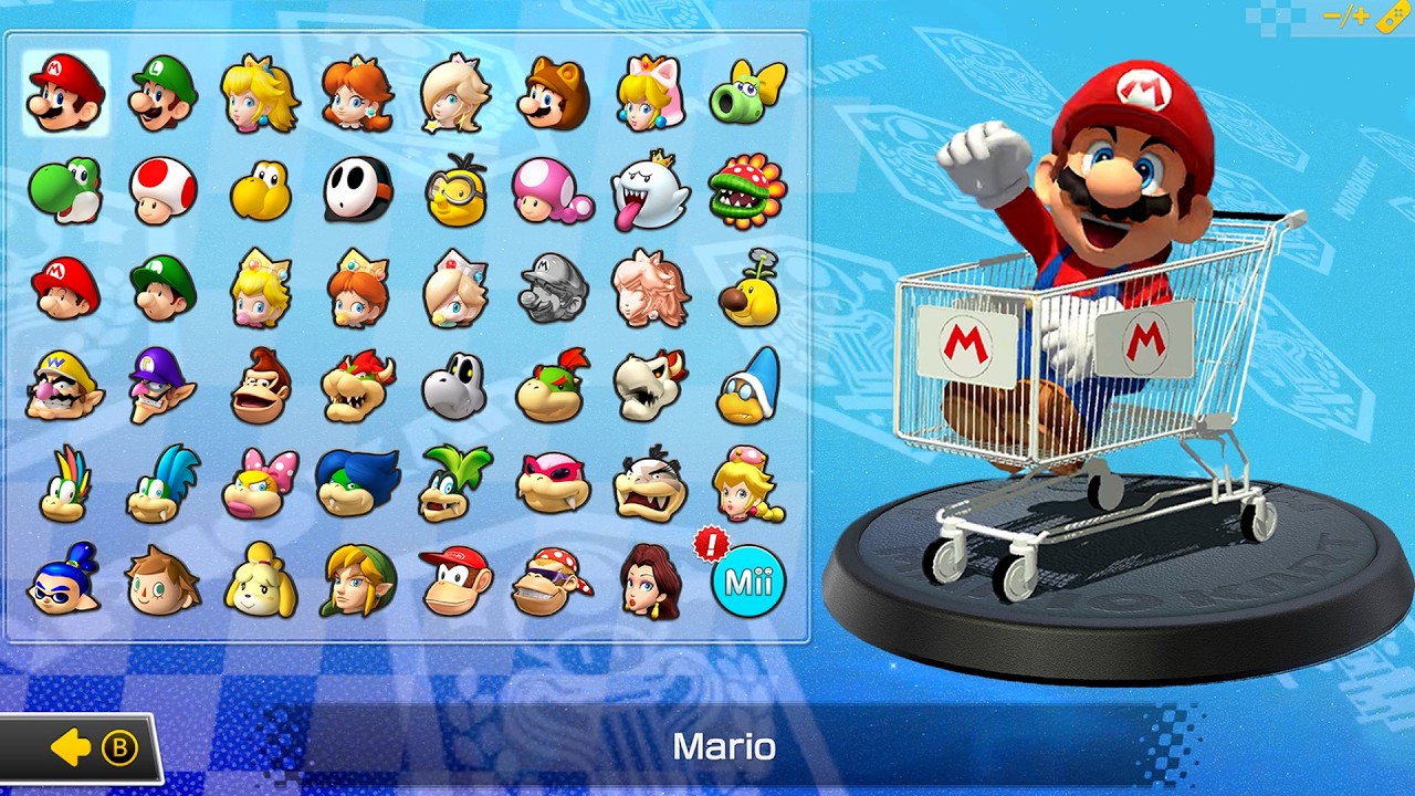 What if Mario drives in a Shopping Cart in Mario Kart 8 Deluxe?