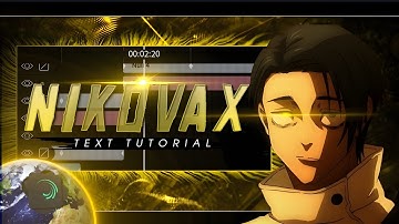 NIKOVAX LIKE TEXT TUTORIAL | ALIGHT MOTION [INTRO]