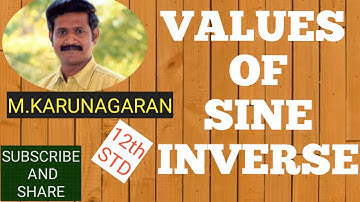 XII STD EX.4.1(4) FINDING VALUES OF SINE INVERSE of sine 2π/3.