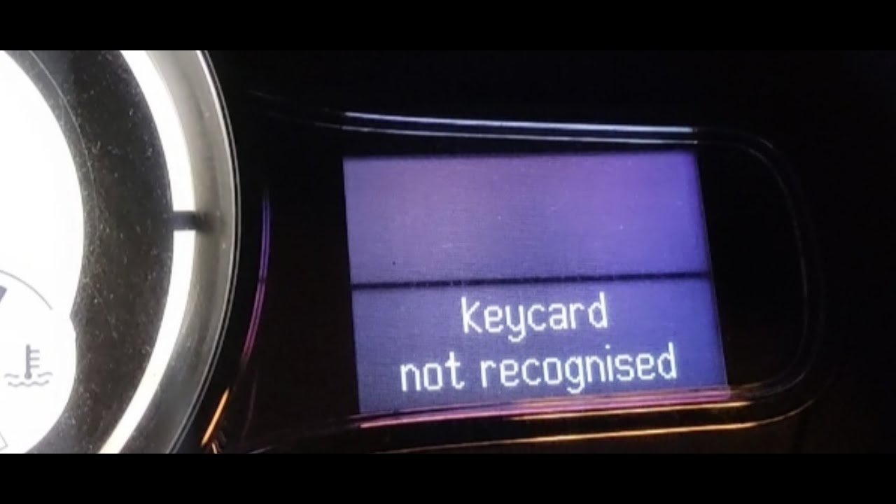 Keycard not recognizet Renault, Ключ-карта не распознается, Renault ...