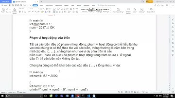 Biến trong rust ngôn ngữ lập trình rust