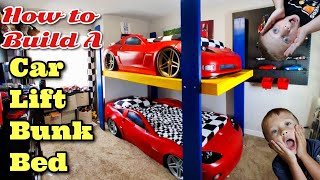 How to Build an Epic Corvette Car Lift Bunk Bed or Loft Bed(Step by Step)