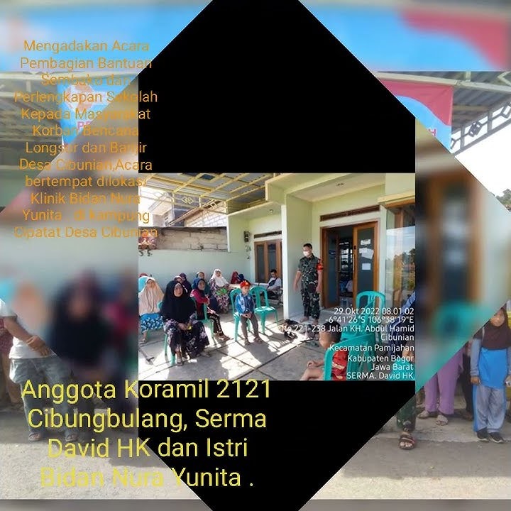 Serma David HK Beserta istri Bidan Nura Yunita Membagikan Bantuan Sembako dan Perlengkapan Sekolah.