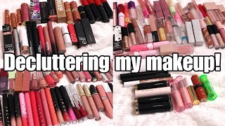 MAKEUP COLLECTION & DECLUTTER | ALL My Lip Products!!💋💄