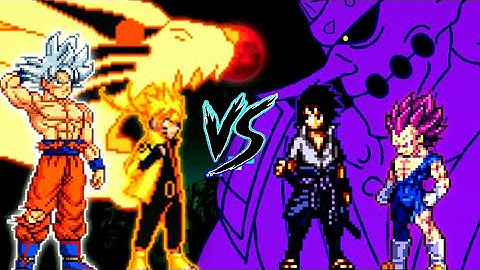 Son Goku DBS V7 OP (AF) & Naruto V2 OP (AF) VS Vegeta DBS V2 OP (AF) & Sasuke Rinnegan V3 OP