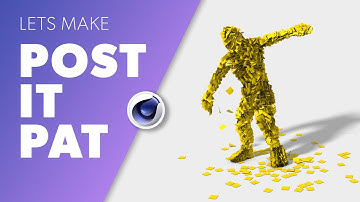 C4D Tutorial - How to Make a Cool Character from Post Its [Reduced Render Time]