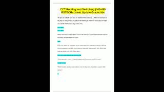 CCT Routing and Switching 100490 RSTECH Latest Update Graded A1515