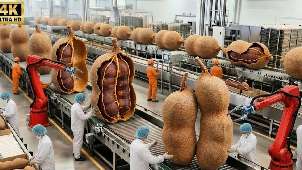 SATISFYING Inside India’s Tamarind Factory Transforming Pods into Paste (Full Process)