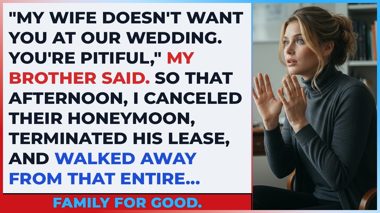 “My Wife Doesn’t Want You At Our Wedding. You’re Pitiful,” My Brother Said. So That Afternoon...