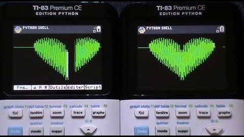 Python heartbeat graphic demo / TI-83 Premium CE Edition Python