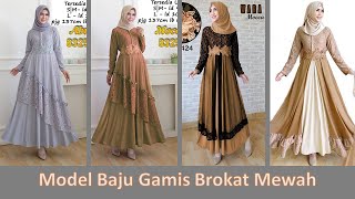 Model Baju Gamis Brokat Mewah Terbaru 2021 Desain Modern Dan Trendy