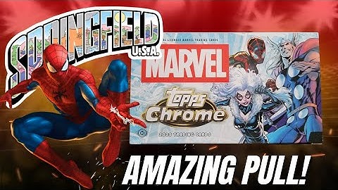 Opening 2025 Topps Chrome Marvel HOBBY BOX in Simpsons Land at Universal #openingpacks #marvelcards