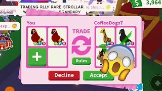 What people trade for two NEON FLY RIDE PARROTS in Adopt Me | Roblox