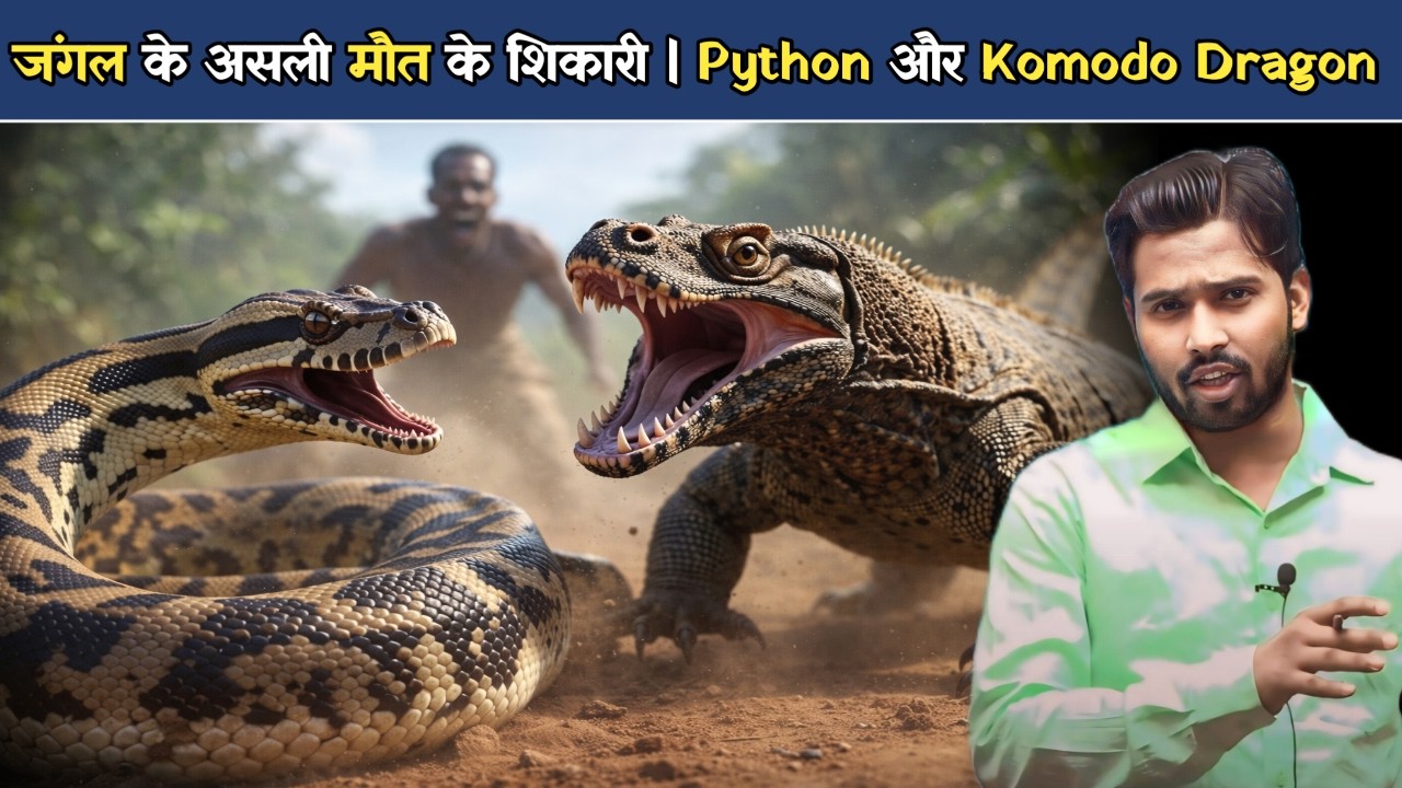 Python Vs Dragon जंगल के असली मौत के शिकारी | Indian Python vs Komodo Dragon कौन है ...