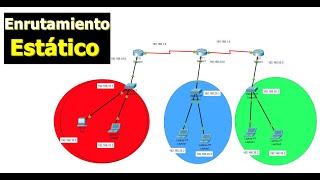 Enrutamiento Estático con 3 Routers en Packet Tracer
