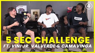 Camavinga, Valverde \& Vinícius Jr. PLAY the 5 Second Challenge