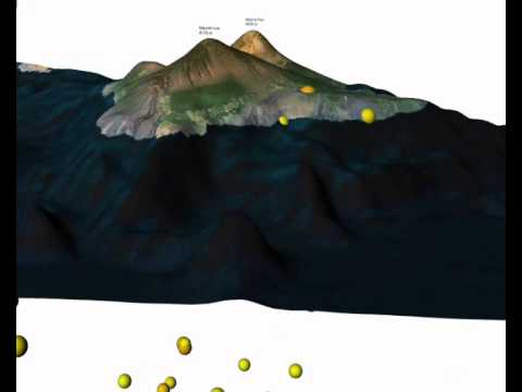 Hawaii (Big Island) Earthquakes 3D plot